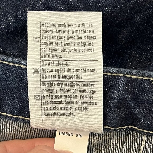 Carhartt Women’s Blue Jeans 8x34 Straight Fit Zipper Pockets Mid Rise - Picture 13 of 13